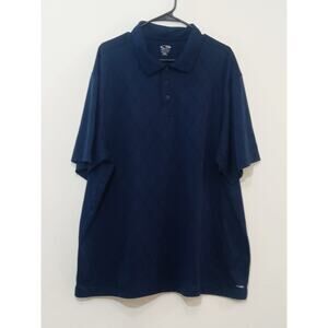 Champion Men's Shirt Polo Short Sleeve Golf Button Up Navy Blue Size XXL
